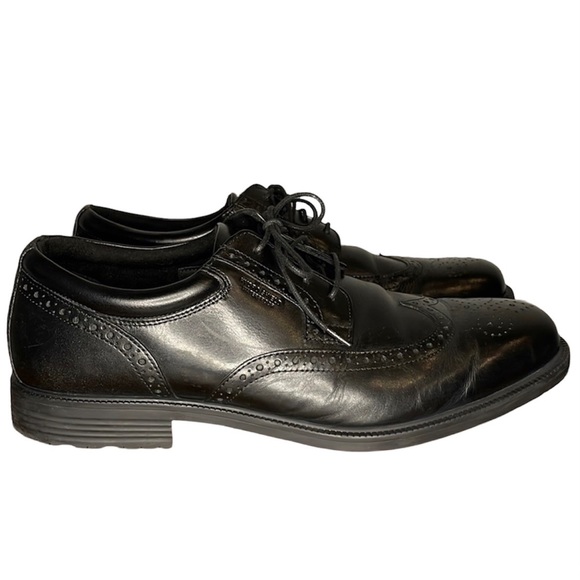Rockport Shoes | Rockport Waterproof Wing Tip Design Oxford in Black | Mens Size 12 W | Color: Black | Size: 12 | Bernlaugh's Closet